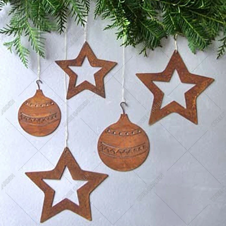 Corten Steel Christmas Ornaments 5 Corten Steel Christmas Ornaments 5