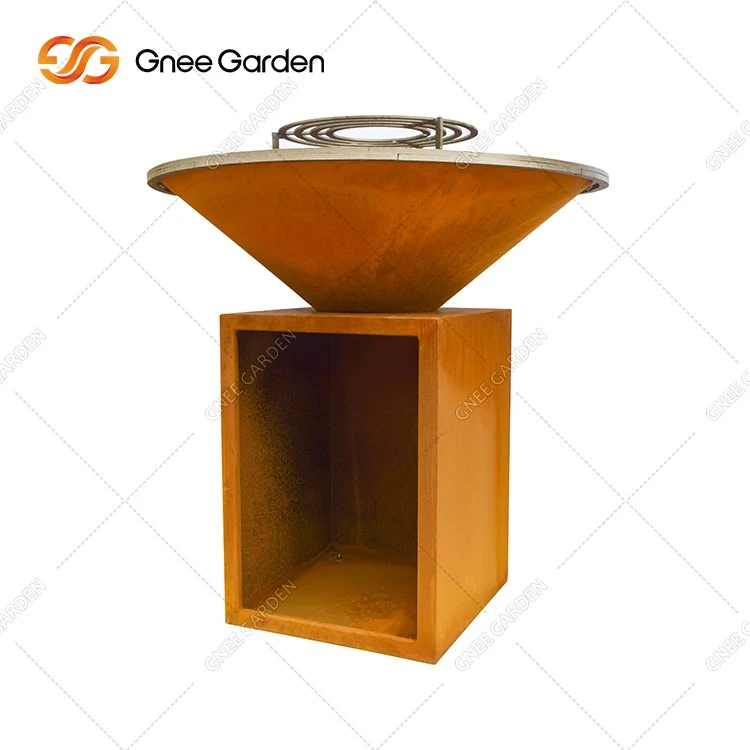 Rust Corten Steel Fire Pit Heavy Duty BBQ Rust Corten Steel Fire Pit Heavy Duty BBQ