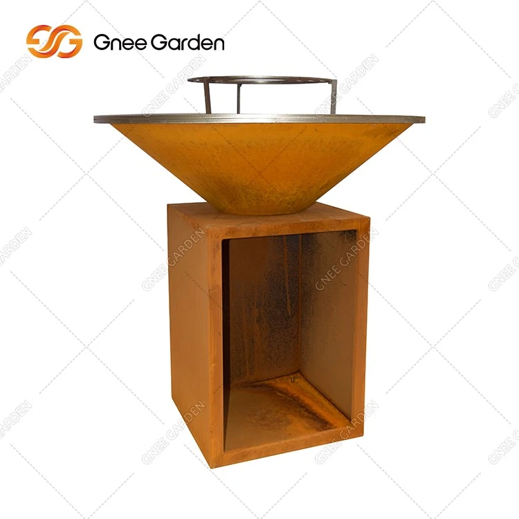 Rust Corten Steel Fire Pit Heavy Duty BBQ Rust Corten Steel Fire Pit Heavy Duty BBQ