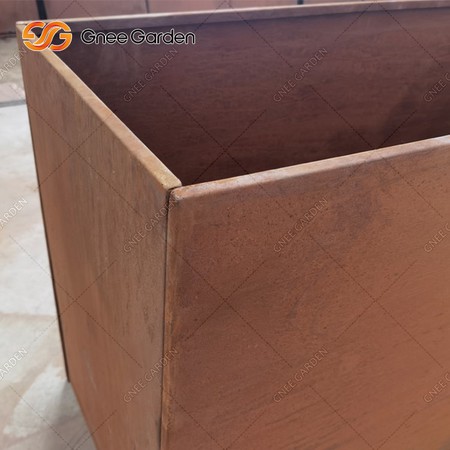 Planters Rectangular flower pot Corten Steel Planters Rectangular flower pot Corten Steel