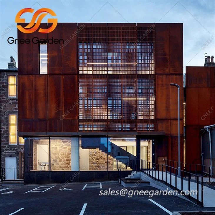 Cor-ten steelcladding