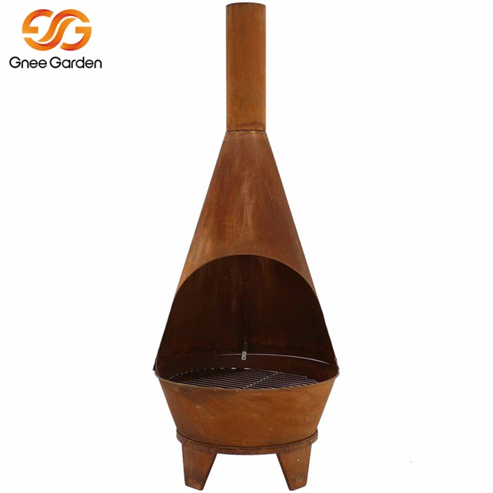 コールテンスチールポータブル暖炉