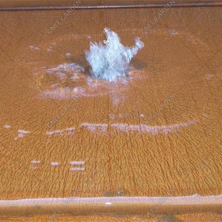 Garden Metal Customized Corten Steel Water Feature Outdoor
