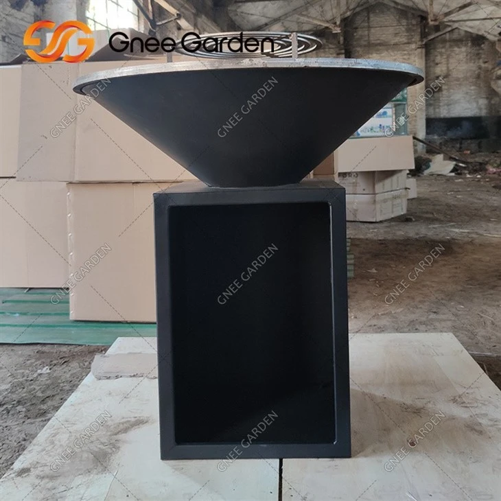 Rust Corten Steel Fire Pit Heavy Duty BBQ