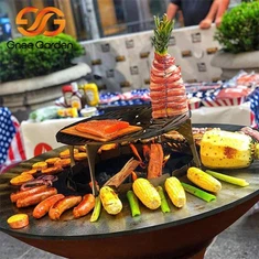 コルテン スチール バーベキュー キッチン