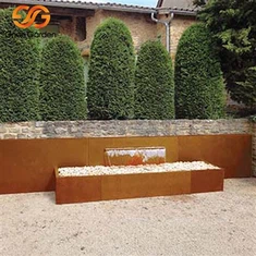 コールテン鋼の自立式池壁