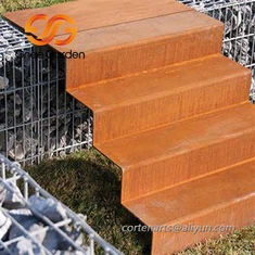 コールテン スチール ガーデン ステップス ランドスケープ ステア