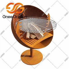 コールテンスチールウッドチャコールグリル