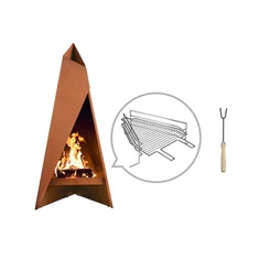 屋外裏庭コールテン鋼ファイヤーピット暖炉