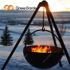 屋外コルテン鋼鉄ファイヤーピットバーベキュー火鉢