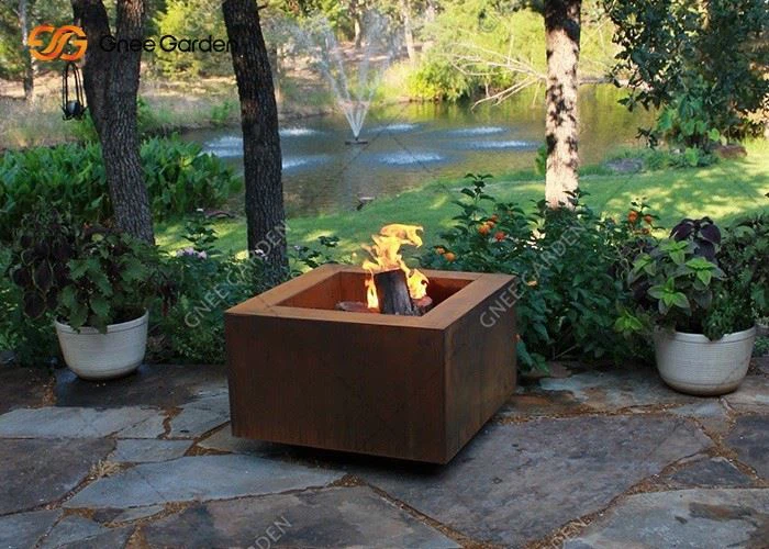 Wood Garden Corten Steel Fire Pit Stove Fireplace