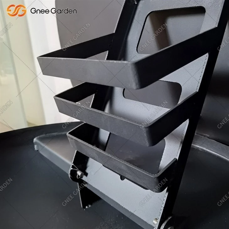 Steel Wall Hanging Black Modern Fire Pit
