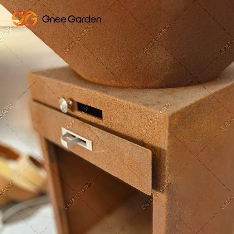 Corten Steel Outdoor barbecue