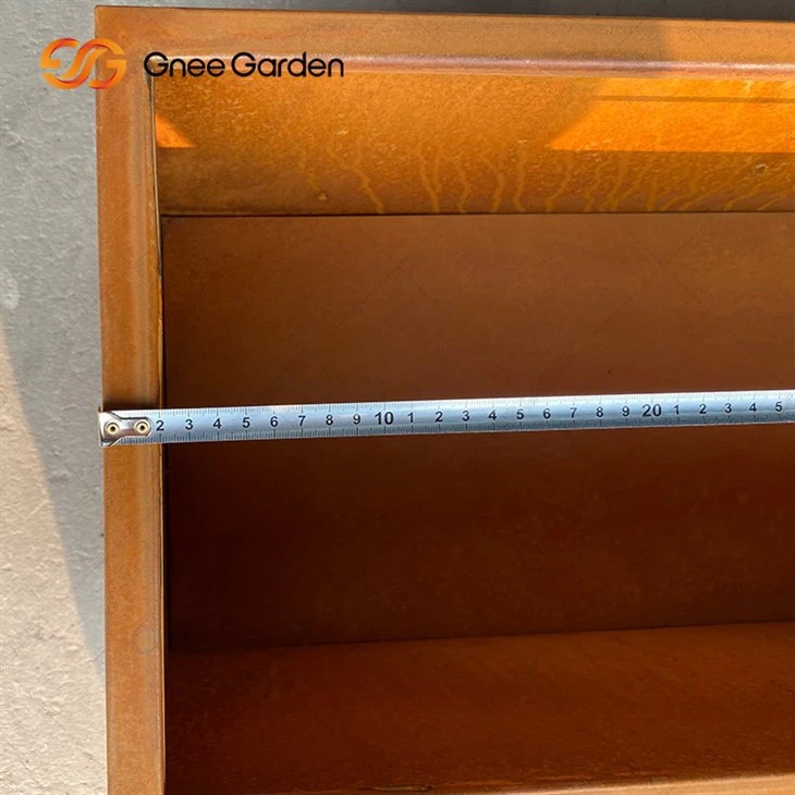 Eco-Friendly Large Corten Steel Edging Planter Box Giant Size Coated For Outdoor Use For Home Hotels Shopping Malls