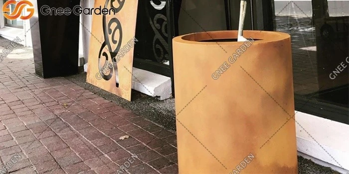 Corten steel outdoor metal planter boxes Corten steel outdoor metal planter boxes